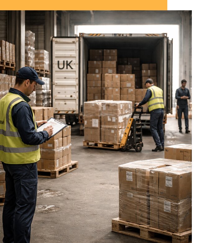 Доставка грузов из Великобритании с таможенным оформлением от 13029