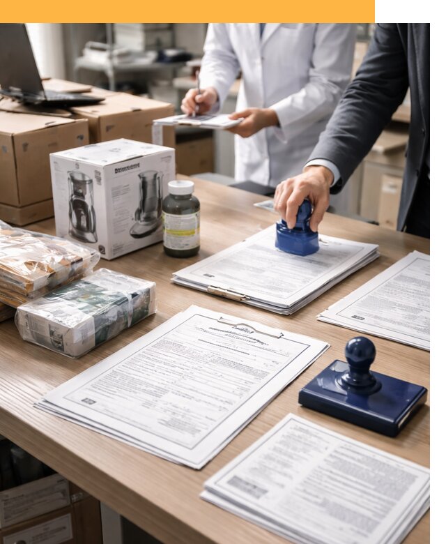 Сертификация импортных товаров от 12508 с таможенным сопровождением